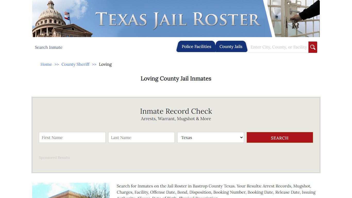 Loving County Jail Inmates - Jail Roster Search