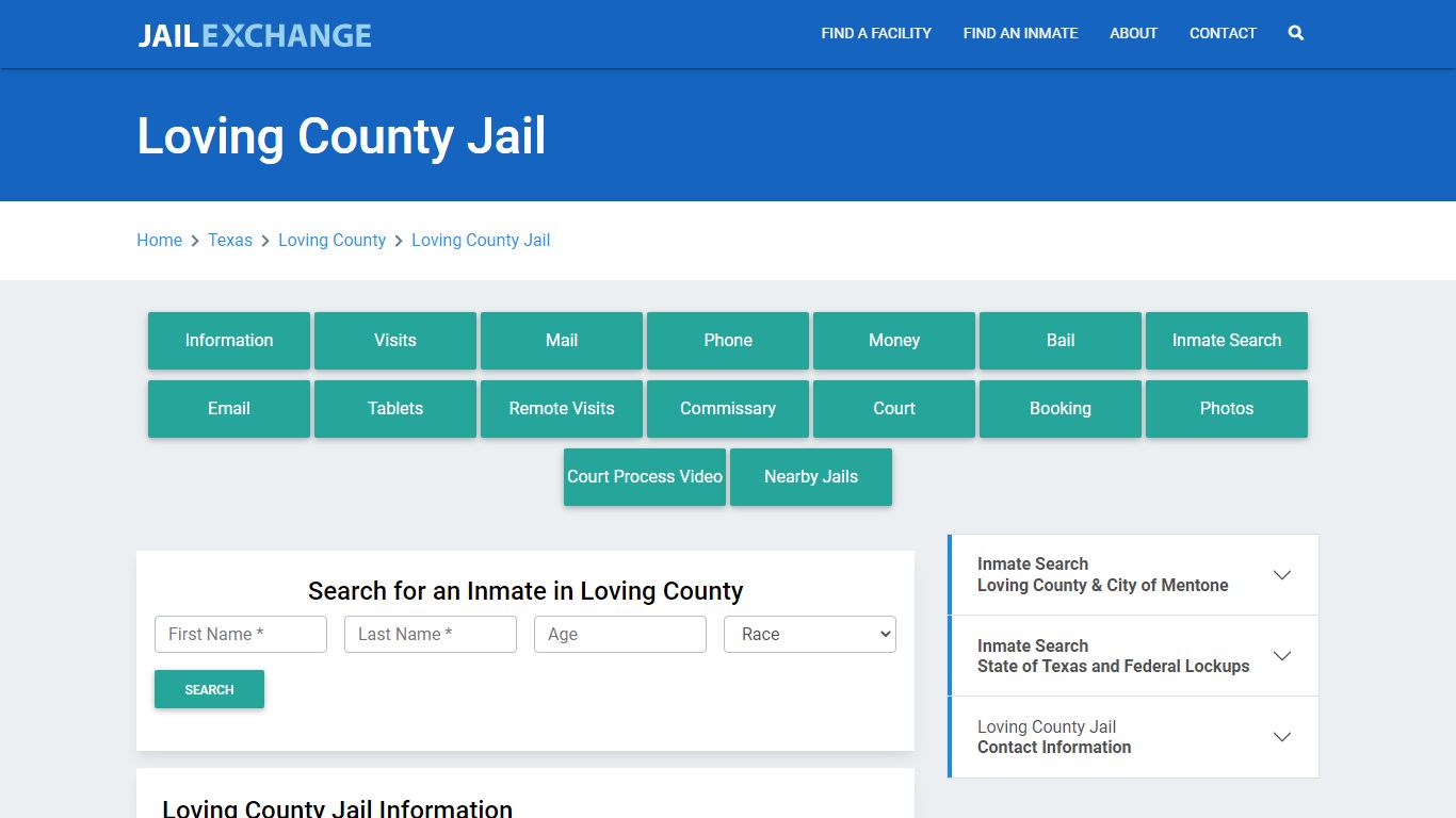 Loving County Jail Roster Lookup, TX, Inmate Search - Jail Exchange